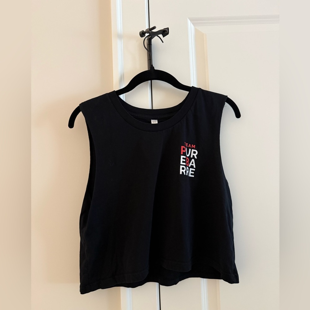 Pure Barre Team Black Cropped Tank